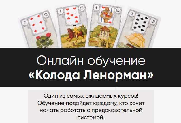 Обложка курса «Колода Ленорман. Тариф Без урока по моделированию (Марина Вайн)»