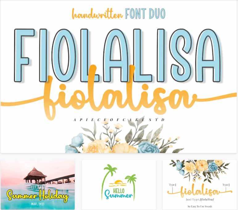 Обложка курса «[Envato Market] Fiolalisa - Дуэтный шрифт»