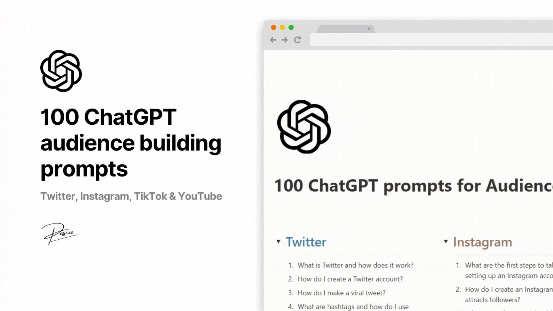 400 запросов ChatGPT для создания аудитории (Pascio)