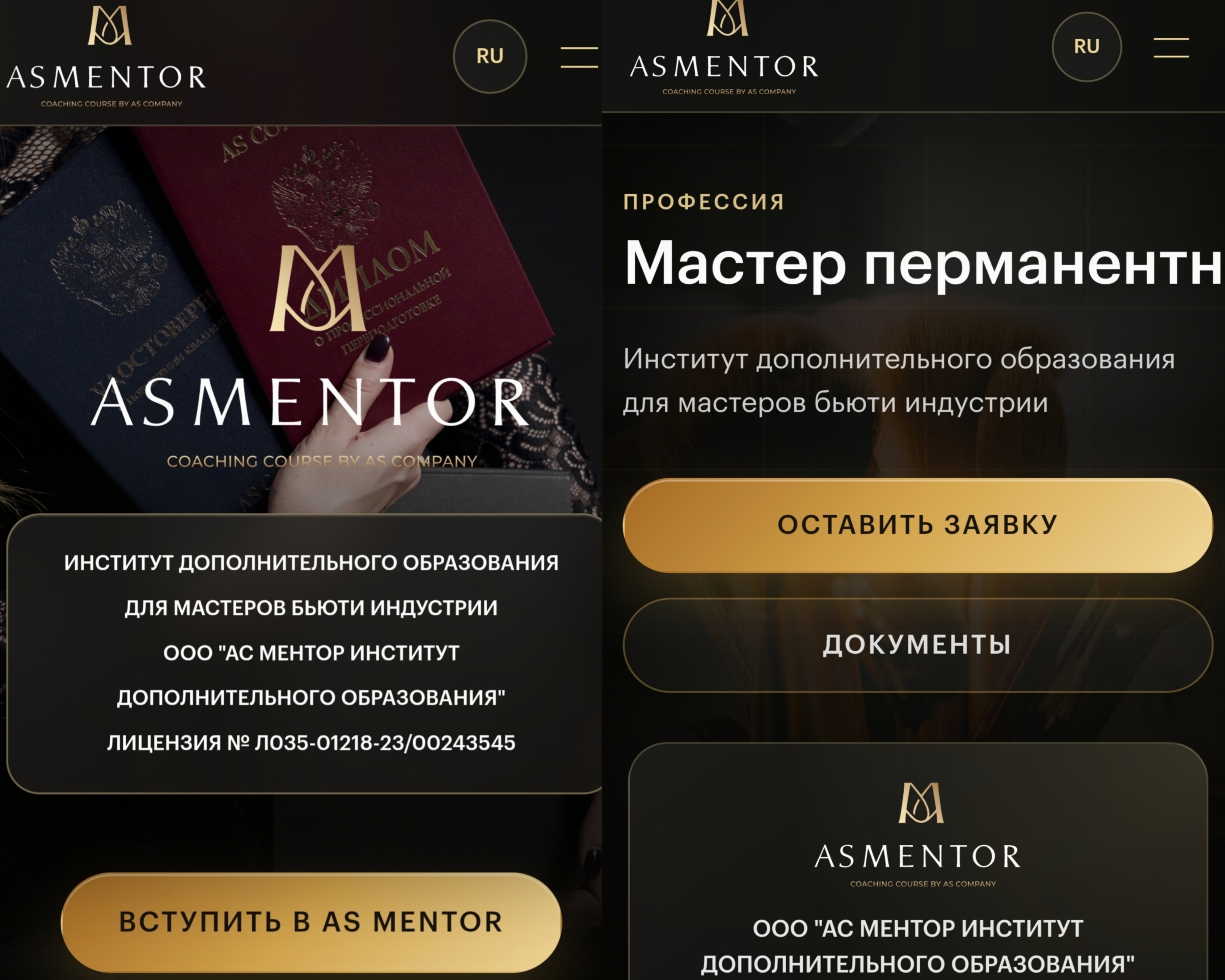 Обложка курса «[ASMENTOR] Мастер перманентного макияжа 2026» (мастер перманентного макияха)
