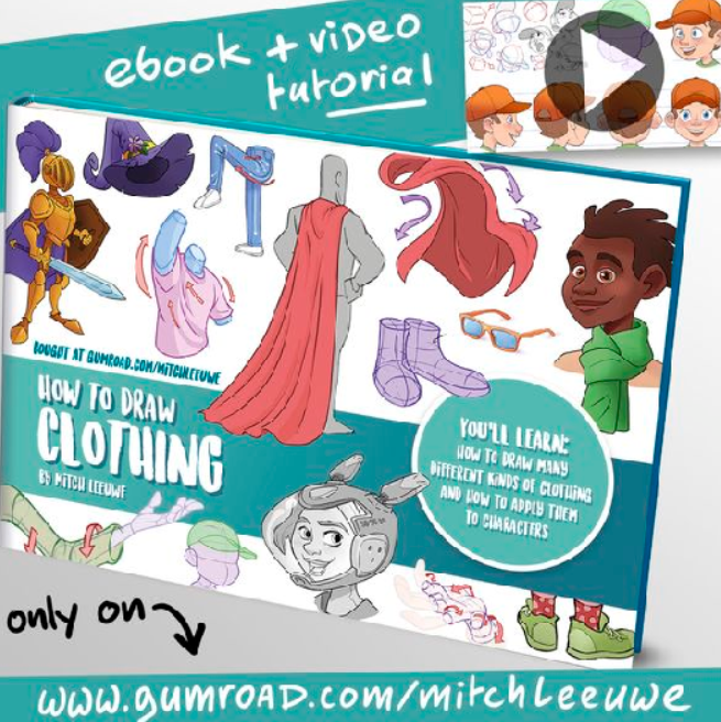 How to draw clothing Как рисовать одежду (Mitch Leeuwe)