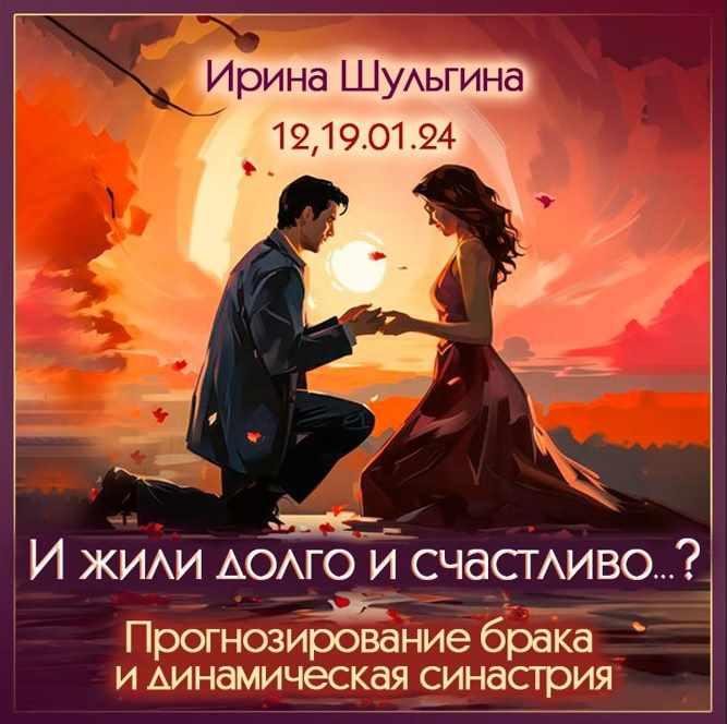 Обложка курса «И жили долго и счастливо...? Прогнозирование брака и динамическая синастрия (Ирина Шульгина)»