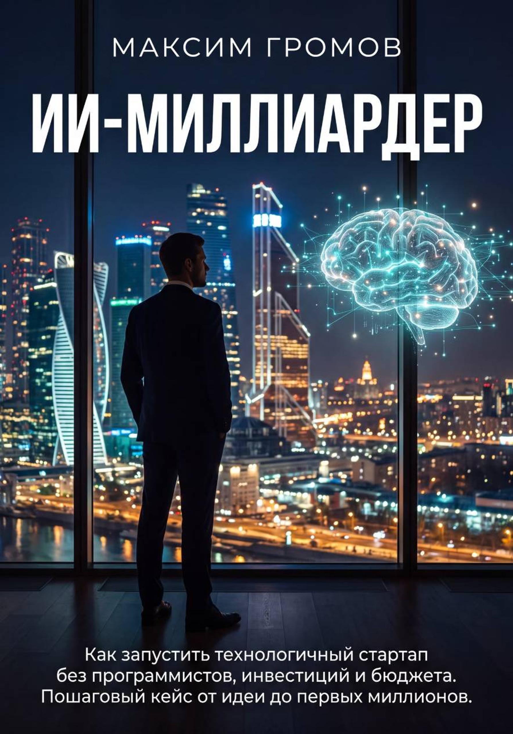 Обложка курса «ИИ-миллиардер. Как запустить технологичный стартап без программистов инвестиций и бюджета (Максим Громов)» (автоматизация бизнес-процессов)