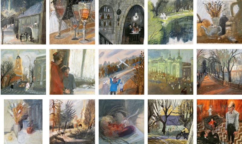 Обложка курса «[kalachevaschool] Другая масляная пастель. Тариф Стандарт (Екатерина Хлебникова)»