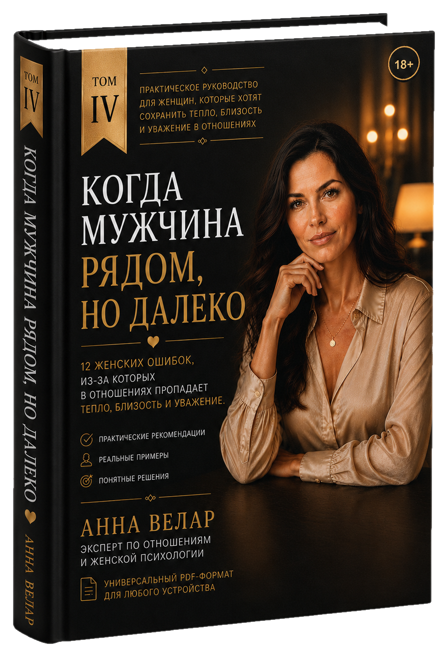 Обложка курса «Когда мужчина рядом, но далеко. Том 4 (Анна Велар)»