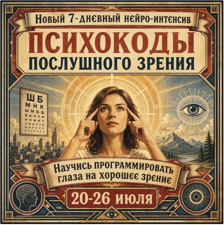 Обложка курса «Нейро-интенсив. Психокоды послушного зрения (Евгений Слогодский)» (глазные мышцы)