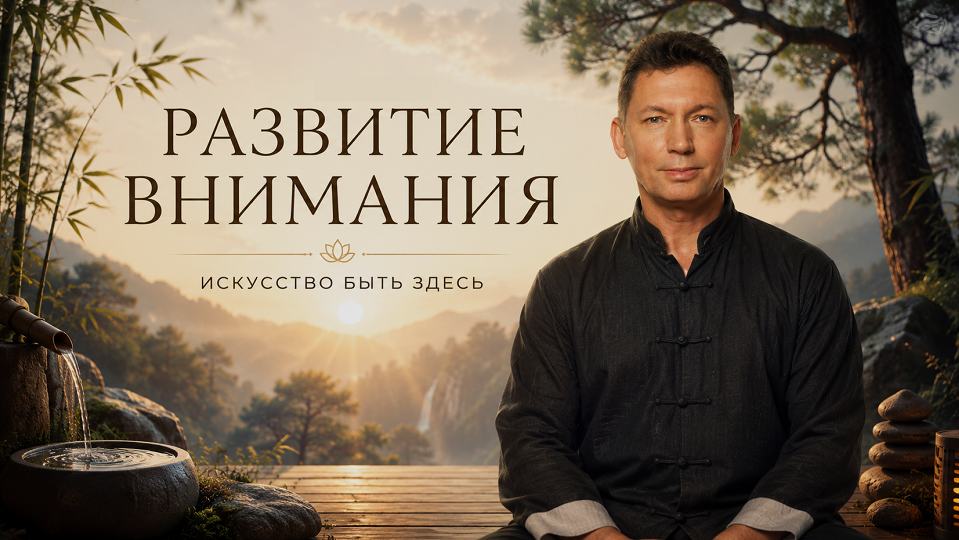Обложка курса «Развитие Внимания. Искусство быть здесь (Владимир Осипов)»