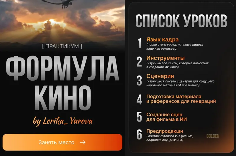 Скачать курс «Формула кино. Тариф Golden (Валерия Юрова)» — слив курса