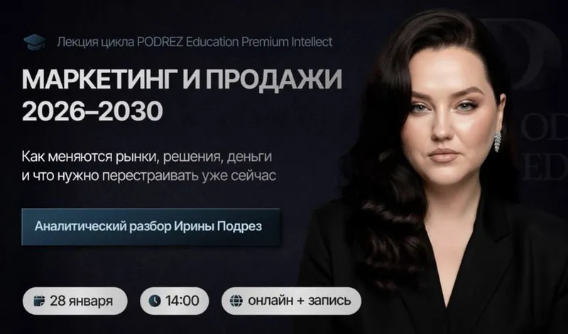 Скачать курс «Маркетинг и продажи 2026-2030 (Ирина Подрез)» — слив курса
